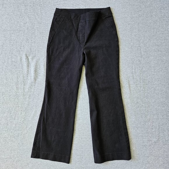 Spanx On The Go Kick Flare Pants Women Size Medium Black Pull On 4-Way Stretch - Picture 1 of 6